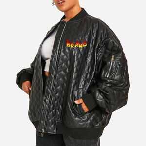 OEM/ODM Pure Leather Varsity Jacket for women's custom embroidered patches winter casual wear oversized ladies varsity jacket - Product Image 6