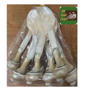 Cuillère à coquille artisanale écologique Belle cuillère en nacre pour une expérience de dessert de luxe - Product Image 3