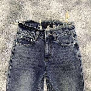 Vintage personalizado de alta calidad de algodón de la calle desgastado holgado lavado suelto azul Denim Jeans Hombres - Product Image 4