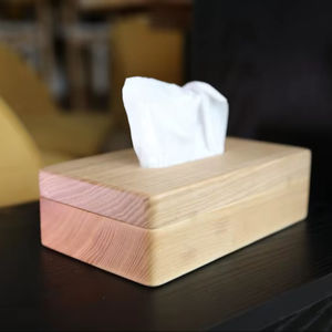 Boîte à mouchoirs en noyer de luxe |   Porte-papier en bois durable pour salle de bain et salon |   Boîte de rangement de bureau moderne |   Décoration intérieure - Product Image 1