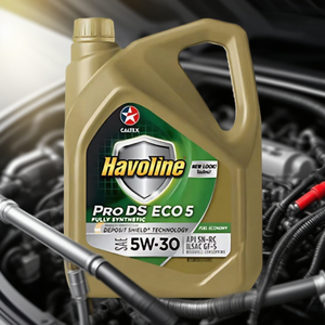 Havoline Pro DS ECO 5 SAE 5W-30 SP Huile moteur entièrement synthétique par CALTEX, 4L plastique (14KG), haute performance pour voitures - Product Image 1