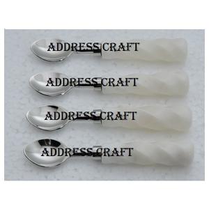 Juego de cucharas de cubiertos de acero inoxidable de lujo con mango de resina, decoración de mesa para fiesta de boda y cumpleaños, uso de utensilios de cocina - Product Image 6