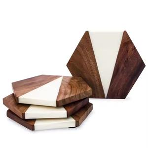 Posavasos duradero de madera y resina hecho a mano para uso multiusos en bar, decoración de Mesa para el hogar, estilo de vida de cocina, artículo para servir - Product Image 5