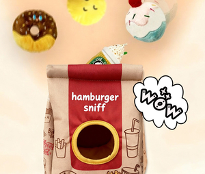 Jouet pour chien moderne en peluche ELEVE, couineur, doux, réutilisable, écologique, léger, en polyester, à mâcher, design animal mignon, forme rectangulaire, 200g - Product Image 2