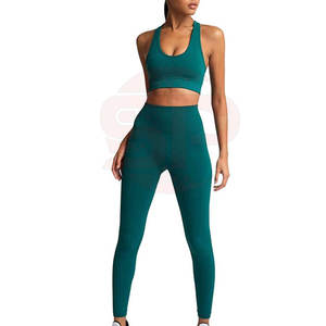 Ensemble de costumes de yoga sans couture de haute qualité ensemble de yoga 2 pièces fitness pour femmes - Product Image 1