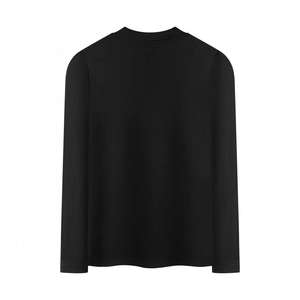 Camiseta de manga larga con cuello medio alto para hombre Camiseta cálida de color sólido para hombre - Product Image 2