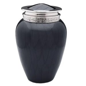 Vintage European Style Metal Funeral <b>Keepsake</b> Urns <b>Ashes</b> Black Home Decoration Best Price Cremation Urns - Product Image 1