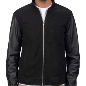 Chaquetas de bombardero de cuero para hombre con capucha al por mayor de alta calidad, diseño personalizado, manga larga, Material puro, ajuste cómodo y elegante - Product Image 2
