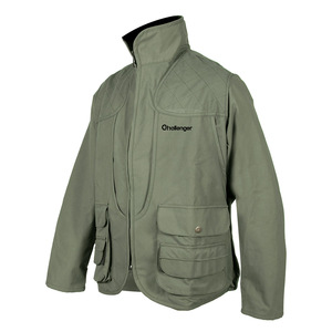 Chaqueta de Caza de Tela Suave de Poliéster con Cuatro Bolsillos de Solapa y Bolsillos Cargo con Cremallera - Product Image 1