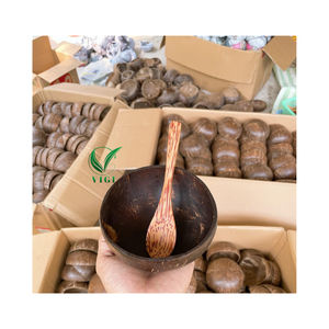 Bol de nourriture de camping en coquille de noix de coco naturelle du Vietnam pour les fruits, les smoothies et les salades à un bon prix de gros - Product Image 6