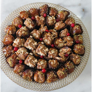 Conception de chocolat martelé pour les mariages élégant bol de service en métal moderne hôtels accessoires de salle à manger écologiques porte-bonbons - Product Image 6