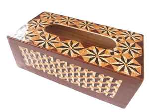 Venta caliente Top Trending Vintage Rectángulo Caja de pañuelos Centro de mesa Vajilla con incrustaciones de hueso para almacenamiento en estante de boda - Product Image 3