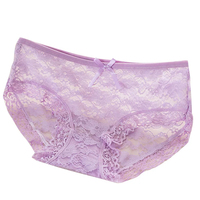 Culottes sexy en dentelle de qualité supérieure pour femmes, en nylon et élasthanne, motif floral, maille transparente respirante, style boyshort, lingerie tricotée à trous, vente en gros OEM