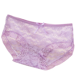 Premium Sexy Lace Panties Women Nylon Spandex Floral Sheer Mesh Breathable Boyshort Lingerie Knitted Hole OEM Wholesale - Product Image 4