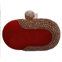 Desain terbaru dompet tangan kayu untuk wanita & gadis buatan tangan menghias dengan berlian & Rexcene merah warna disesuaikan ukuran
