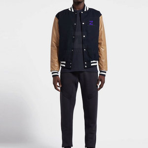 Veste universitaire en cuir 100% coton de haute qualité 2025, col montant, logo frontal, couleurs personnalisées, faible MOQ, respirante - Product Image 4