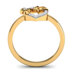 อินเทรนด์18K ชุบทองธรรมชาติดอกไม้ธรรมชาติแหวนทองเหลืองเพทายอัญมณีน่ารักที่นิยมมากที่สุดแฟชั่นเครื่องประดับขายส่ง - Product Image 6