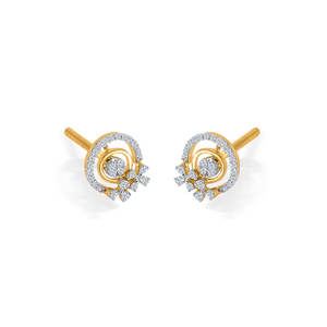 Diva Bow 18K Gold Drop <b>Earrings</b> with <b>Pearl</b> & Zircon for Wedding - Product Image 3