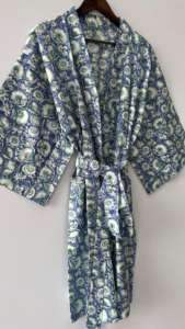Kimono de playa indio de algodón largo, bata de baño de maternidad para ducha de invierno, ropa de playa, Bata - Product Image 2