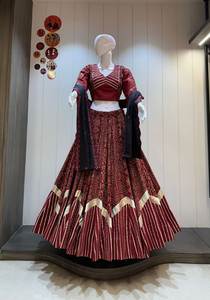 Nueva llegada Navratri Festival especial de algodón puro impreso Chaniya Choli para mujeres Bandhej Lehenga ropa tradicional - Product Image 4