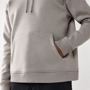 Sweat-shirt à capuche pour homme, tendance, en coton épais, imprimé logo, sans cordon, style pull-over - Product Image 4