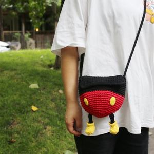 Budui DIY Knitting Moms <b>Cute</b> Duck 100% Milk Cotton Yarn Coin <b>Purses</b> Fashion Accessories Cartoon Bags Fabric Material - Product Image 3
