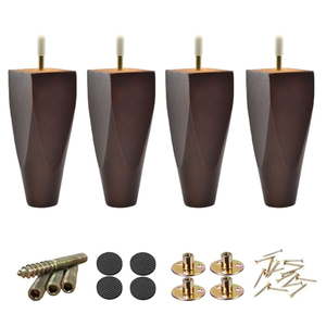 Solid Wood Curved Tapered Heavy Duty Sofa Legs Easy Installation for Living Room Furniture Premium Quality Strong Load-Bearing - Product Image 5