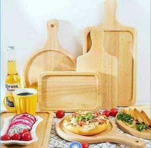 Bandeja de té de madera de alta calidad, bandeja de madera maciza para servir, plato de mesa, plato de almacenamiento de alimentos para aperitivos, bandeja de servicio para el hogar del Hotel - Product Image 3