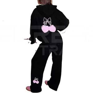 ชุดวอร์ม2ชิ้นสำหรับทุกเพศชุดวิ่งมีฮู้ด GSM รุ่น380 100% คอตตอนใส่สบายแห้งเร็วสำหรับฤดูใบไม้ร่วง - Product Image 1