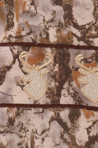 เสื้อผ้าเด็ก Honeydew ชุดกางเกงขาสั้นผ้าฝ้ายผ้าสแปนเด็กซ์ปักลายกวางสีน้ำตาล - Product Image 5