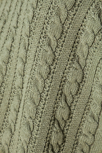 Manta de punto trenzado de algodón y acrílico 100x150cm - Manta suave para sofá y TV y chal portátil para los hombros - Product Image 6