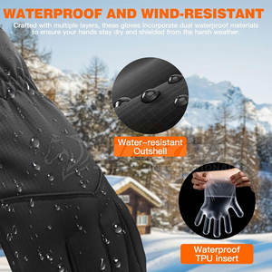 Gants de neige imperméables hommes gants de ski thermique extérieur hiver OEM personnalisable hiver utilisation gants de ski - Product Image 4
