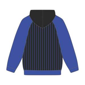 Founding Year 1914 Phi Beta Sigma Black Body Blue Raglan Pinstripes Pullover <b>Hoodie</b> Fraternity Apparel Custom Divine Nine HBCU - Product Image 3