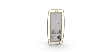 Introduisez une touche moderne à vos murs avec le miroir à cadre en métal et fer au design moderne Miroir mural décoratif - Product Image 5