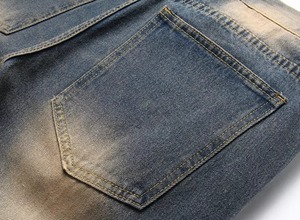 OA การชำระเงินการสนับสนุนสแต็คกางเกงยีนส์ผู้ชายฉีกกางเกงยีนส์ซิปปิดสินค้ากางเกงฮิปฮอปที่นิยมโลโก้กางเกง Joggers ชุดสีดำยีนส์ - Product Image 5