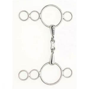 Bocado de Caballo Lorina Continental de 4 Anillos, Tipo Snaffle, de Acero Inoxidable, de Primera Calidad, para un Control y Equilibrio Mejorados - Product Image 2