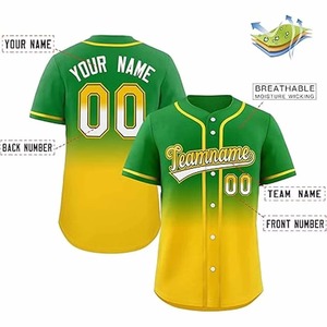 Maillots de baseball respirants avec logo personnalisé, chemises personnalisées 100% polyester avec fonction de séchage rapide pour adultes - Product Image 2
