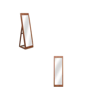 Vassa, hecho a mano, de madera, alto, elegante, diseño contemporáneo, respetuoso con el medio ambiente, espejo de pie para decoraciones modernas para el hogar, sala de estar - Product Image 4