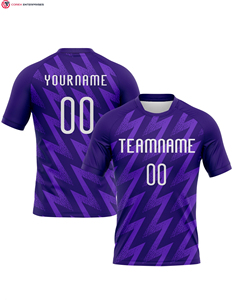 Personalizado púrpura blanco forma geométrica sublimación voleibol uniforme Jersey conjuntos elegantes - Product Image 4