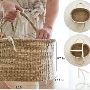 Precio barato tejido a mano algas marinas bebé pañal Caddy organizador diseño único al por mayor de Vietnam - Product Image 3