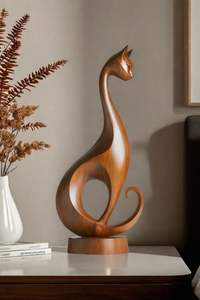 Sculpture de table en bois sculpté moderne de qualité supérieure, décoration spirituelle, centre de table artisanal, art, décoration intérieure, salon - Product Image 5