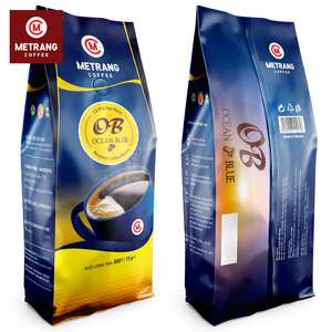 Whole Bean Ocean Blue Arabica Robusta HACCP & HALAL Certified Roasted Vietnam <b>Coffee</b> Packaged in Bag - Product Image 1
