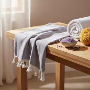 Toalla Peshtemal de Algodón Turco 100% Premium al por Mayor, 100x175cm, Moderna, Ligera, para Uso Diario, Hammam, Sauna, Spa, Playa - Product Image 6