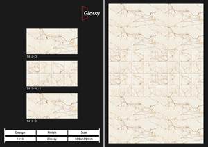 BestQuantity Decoración de pared interior 300x600mm Azulejos de cerámica brillante esmaltados Color blanco Hecho EN LA India - Product Image 3