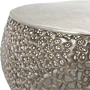 Mesa de Centro de Aluminio para Exteriores, Fabricada en India, Ecológica, con Altura Ajustable, Mesa Auxiliar para Sala de Estar, Azora Industries - Product Image 6