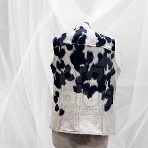 Men's Genuine Cowhide Leather <b>Vest</b>-Classic Rugged Casual Outerwear - Product Image 4