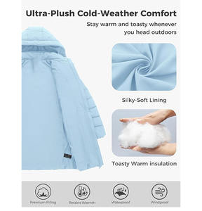 Veste d'hiver matelassée pour femme moderne et tendance, tissu tissé respirant, coupe-vent, construction isolée - Product Image 4