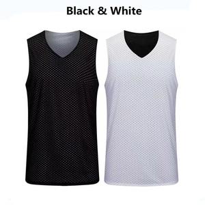 Camiseta de baloncesto para hombres y niños de secado rápido usable de doble cara, uniformes, ropa de entrenamiento, camisetas deportivas sin mangas de doble cubierta - Product Image 1