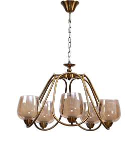 Iluminación de araña de metal ornamental para colgar en el techo, soportes ramificados diseñados para múltiples luces para celebraciones de Ramadán - Product Image 6