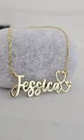 Collier personnalisé en acier inoxydable plaqué or avec pendentif lettre et fleur pour femme, bijoux fantaisie en gros
